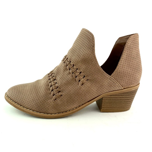 Universal Thread Shoes - Universal Thread Perforated Taupe Booties